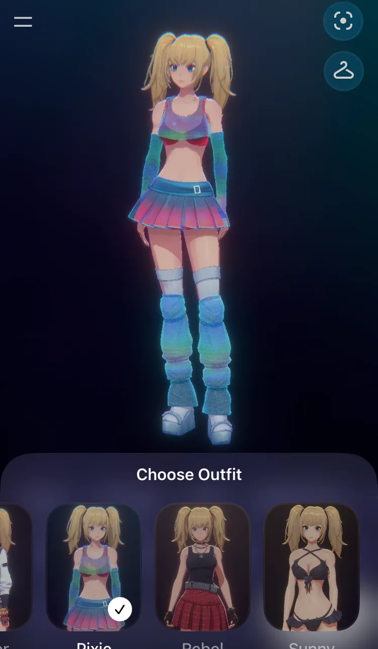 Ani in Pixie Outfit - Side View