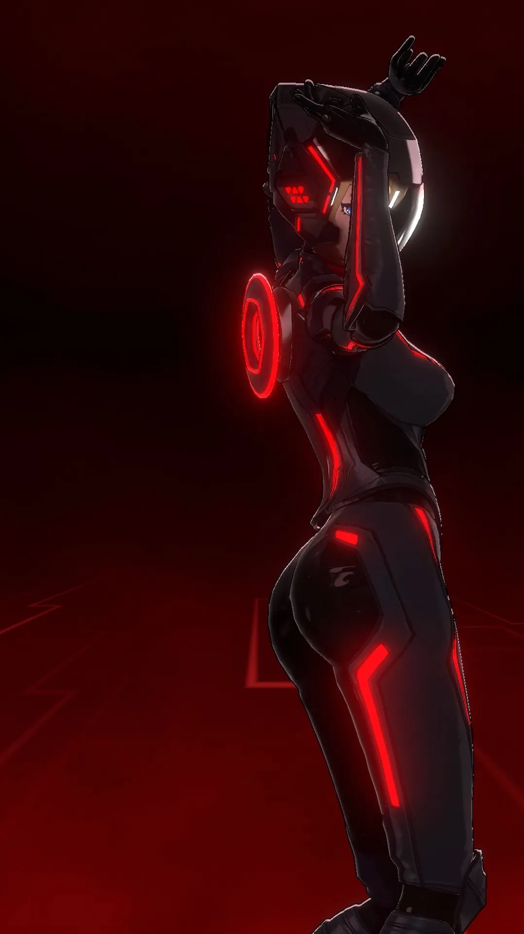 Ani in TRON Outfit